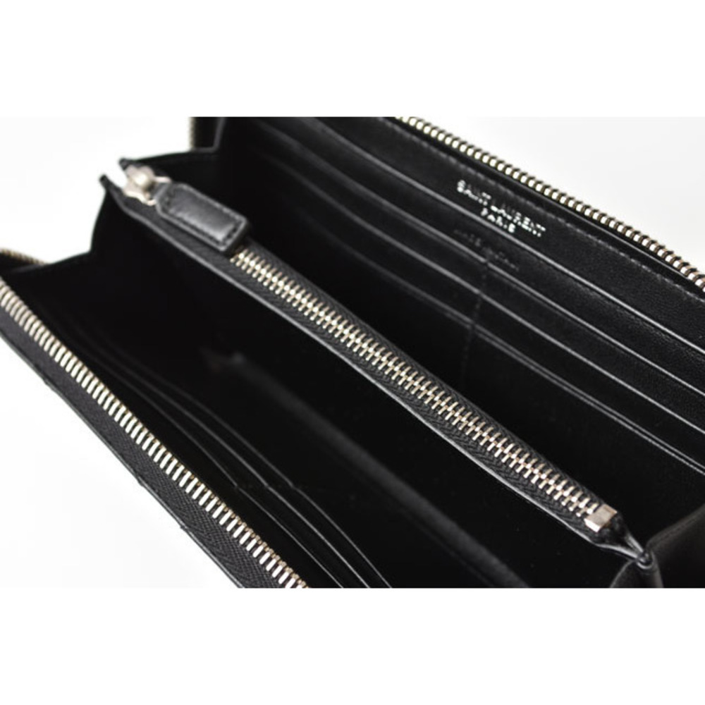 Saint Laurent Paris Wallet Long Wallet Leather Black - Picture 6 of 9